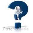 Stick Figure Sitting In Question Mark - Presentation Clipart