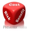Cost Benefit Risk Red Dice - Presentation Clipart