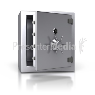 Steel Safe Open Presentation clipart