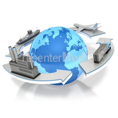 Logistc Earth Arrows Presentation clipart