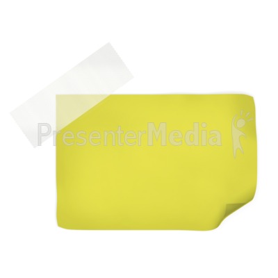 Yellow Note With Tape Presentation clipart