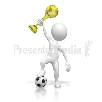Holding World Soccer Trophy Sports And Recreation Great Clipart For Presentations Www Presenter Medi