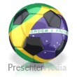 Brazil Soccer Ball  Presentation clipart