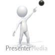 Stick Figure Pointing at Bullet Point Presentation clipart