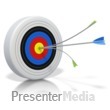 Split Bull's Eye Arrow  Presentation clipart