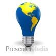 Light Bulb World Map North South America Presentation clipart