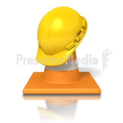 Hardhat Traffic Cone Presentation clipart