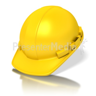 Yellow Construction Hardhat Presentation clipart