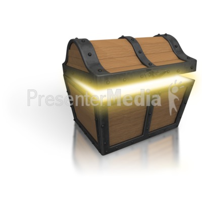 Treasure Chest Open Glow Presentation clipart