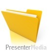 Single Yellow Folder with Paper Presentation clipart