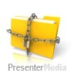 Yellow Folder Chained Up Presentation clipart