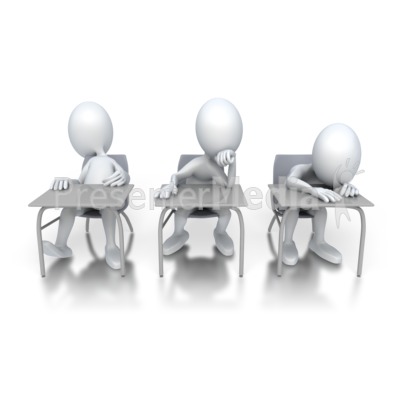 Three Bored Students - Education and School - Great Clipart for