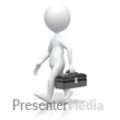 3D Stick Figure Walking with Toolbox Presentation clipart