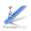 Stick Figure Walking Up Books Presentation clipart
