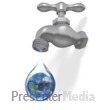 Faucet Drip Earth - Presentation Clipart