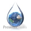Earth Water Drop - Presentation Clipart