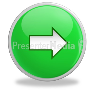 Glossy Green Button Arrow Right Presentation clipart