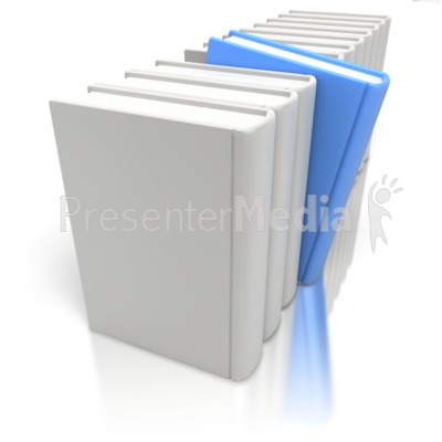 Blue Book Sticking Out From Others Presentation clipart