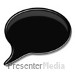 Black Answer or Speech Bubble  Presentation clipart