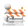 Stick Figure Hiding Behind Blockade Presentation clipart
