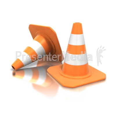 Construction Cone Pair Presentation clipart