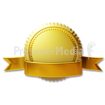 Gold Seal Ribbon Presentation clipart