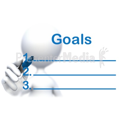 Stick Figure Drawing Goals Presentation clipart