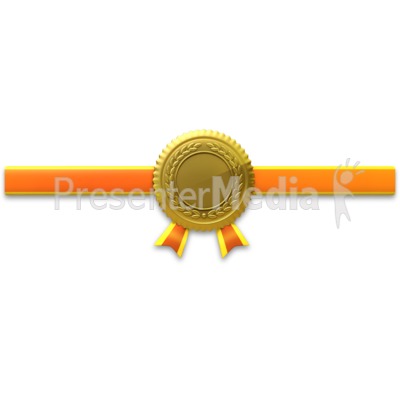 Gold Seal Horiztonal Ribbon Presentation clipart