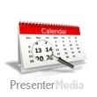 Magnify Desk Calendar Month View - Presentation Clipart