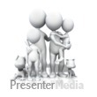 Stick Figure Family Pets Portrait - Presentation Clipart