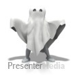 Stick Figure Ghost Spooky - Presentation Clipart