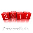2011 Red Blocks Angled Presentation clipart