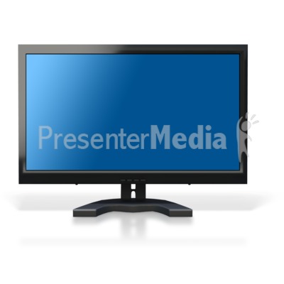 Computer Monitor Blue Screen Presentation clipart