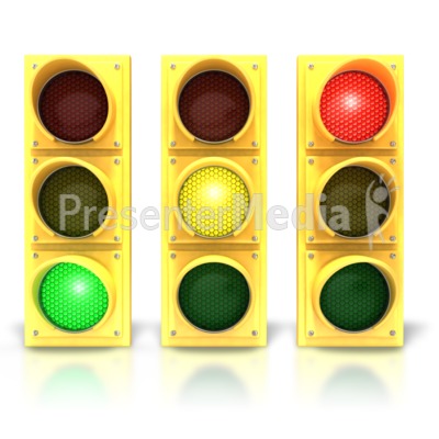 Three Traffic Stoplights Presentation clipart