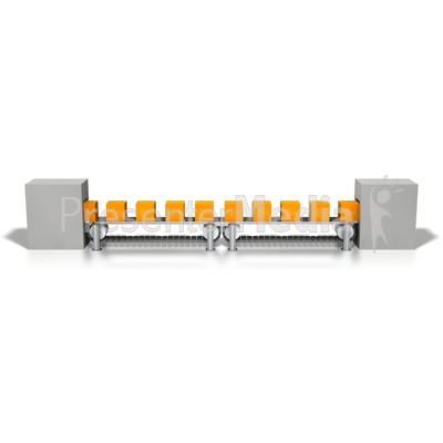 Conveyor Orange Boxes Assembly Line Presentation clipart