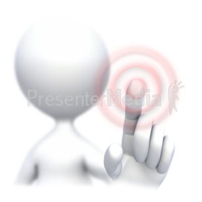 Stick Figure Screen Press Presentation clipart