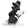 Spy Searching With Magnifying Glass Presentation clipart