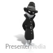 Spy Standing Suspicious Presentation clipart