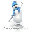 Snowman Joy Jumping Presentation clipart