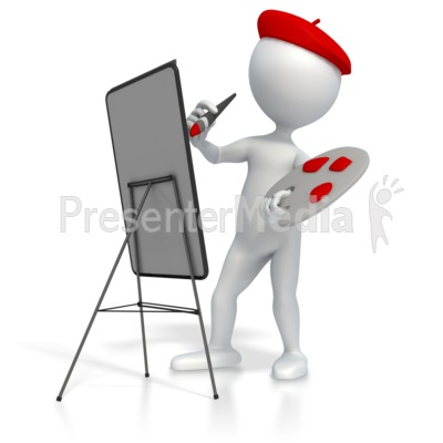 Artist Painting Presentation clipart