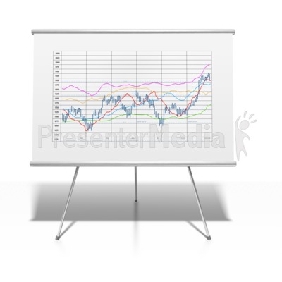 Presentation Board With Financial Data Presentation clipart