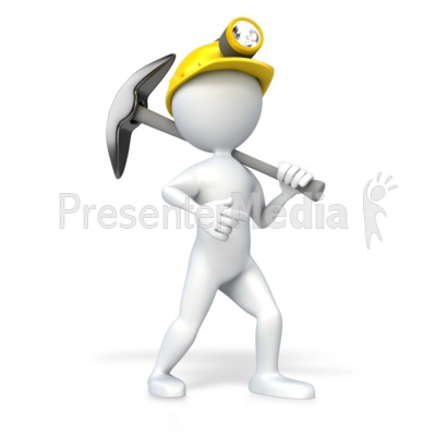 Miner With Pick Axe Presentation clipart