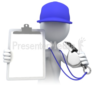 Coach With Clipboard Presentation clipart