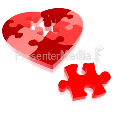 Heart Puzzle Piece Missing Presentation clipart