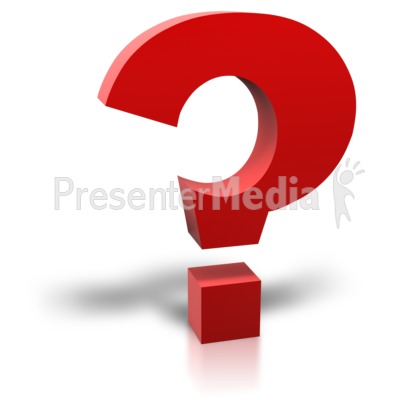 Single Red Question Mark Presentation clipart