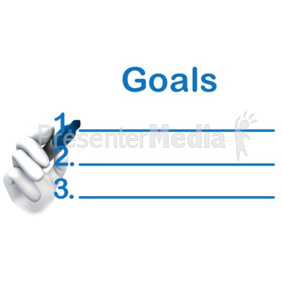 Write Your Goals Here Presentation clipart