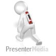Stick Figure Walking With Low Battery Presentation clipart