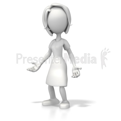 Woman Casual Pose Presentation clipart