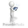Stick Figure Tablet Wireless Communicati Presentation clipart