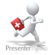 Stick Figure Running First Aid - Presentation Clipart